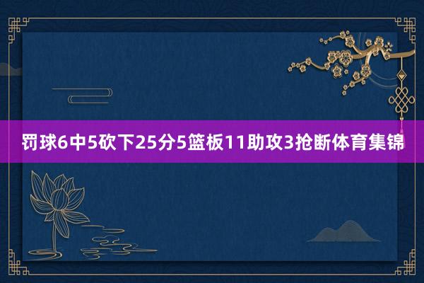 罚球6中5砍下25分5篮板11助攻3抢断体育集锦
