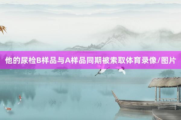 他的尿检B样品与A样品同期被索取体育录像/图片