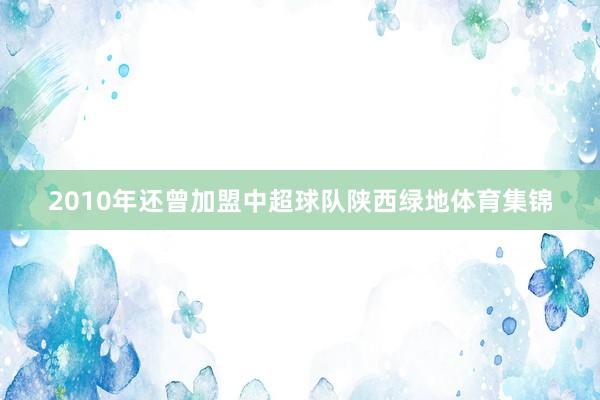 2010年还曾加盟中超球队陕西绿地体育集锦