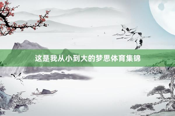 这是我从小到大的梦思体育集锦