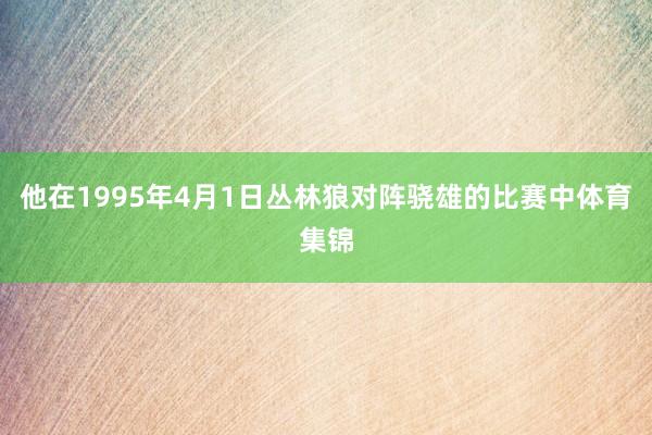 他在1995年4月1日丛林狼对阵骁雄的比赛中体育集锦