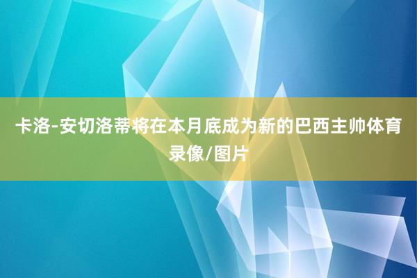 卡洛-安切洛蒂将在本月底成为新的巴西主帅体育录像/图片
